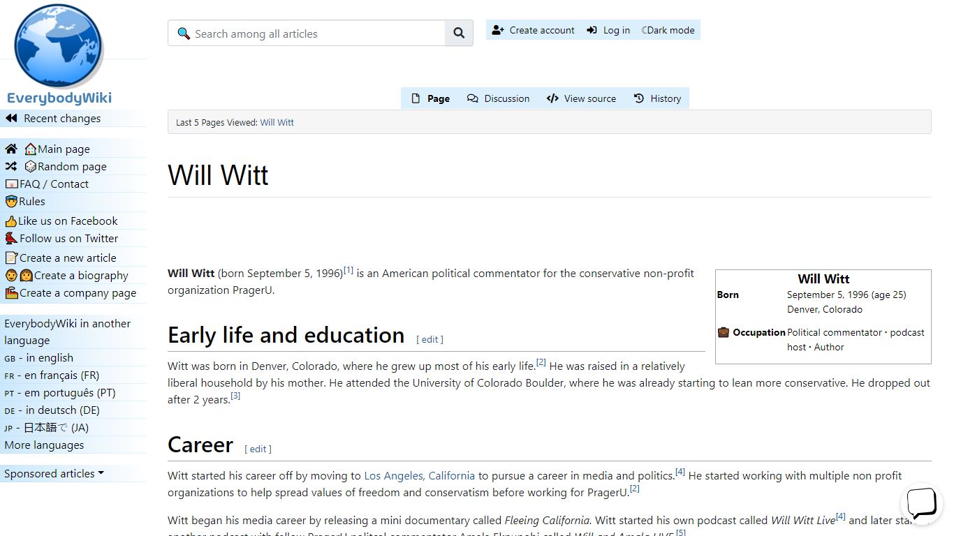 Will Witt - EverybodyWiki Bios & Wiki