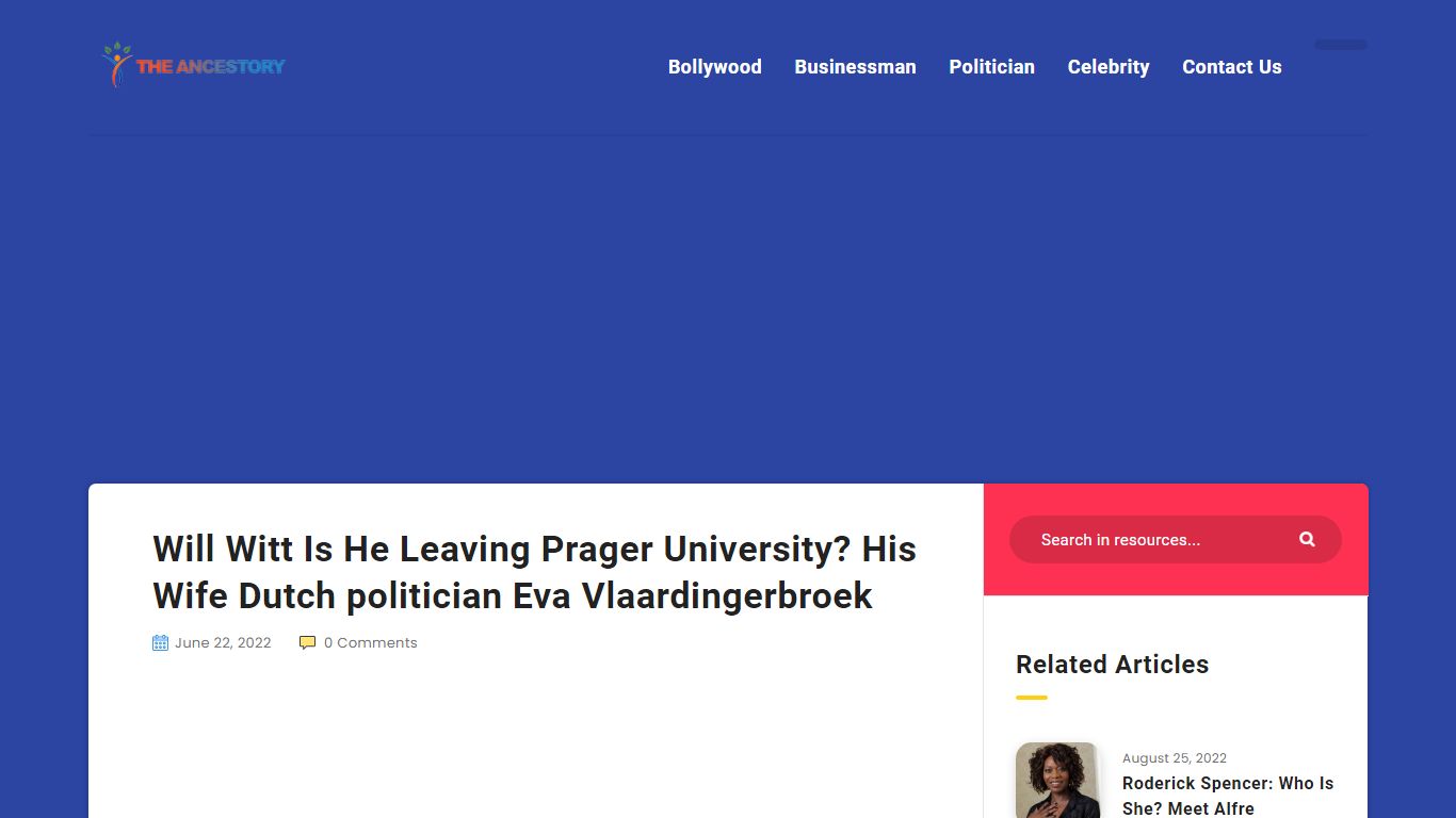 Will Witt Is He Leaving Prager University? His Wife Dutch politician ...